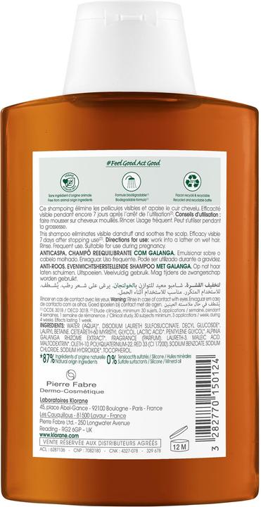Actual product image Klorane Galanga Shampoo (400 ml, Liquid shampoo)
