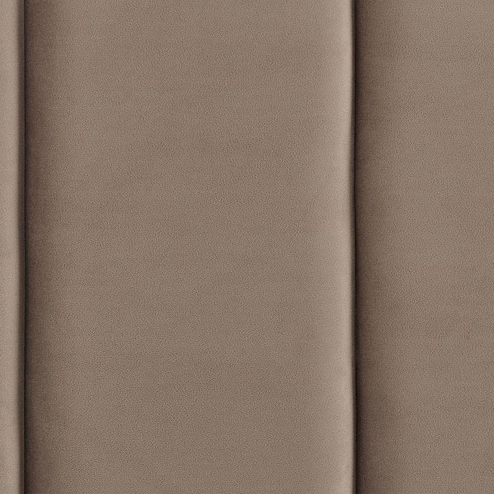 Actual product image Beliani Upholstered Bed Velvet Fabric taupe Slatted Frame 160 x 200 cm VILLETTE (160 x 200 cm)
