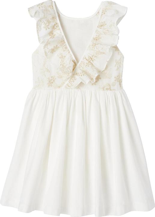 Actual product image Vertbaudet Mädchen Festkleid mit gestickten Glanz-Blumen (146, 152)