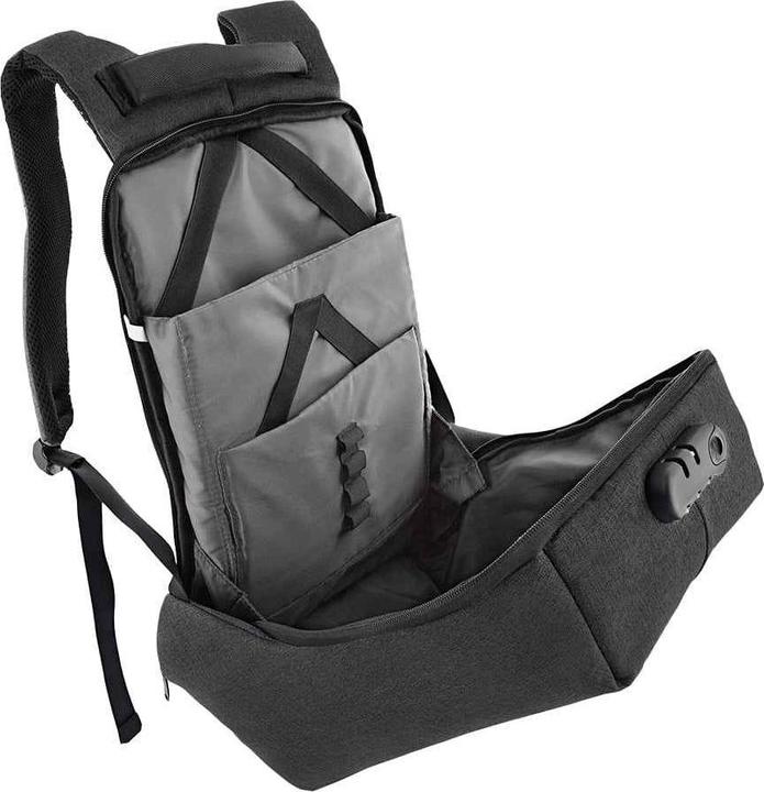 Actual product image Tellur 15.6 Notebook Backpack Antitheft V2, USB port, juodas