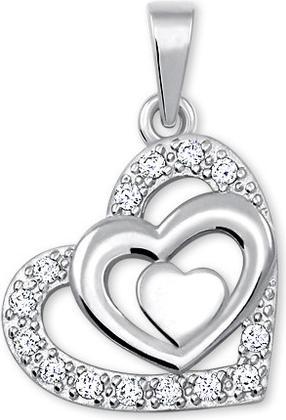 Brilio Gentle heart pendant with crystals 249 001 00556 07
