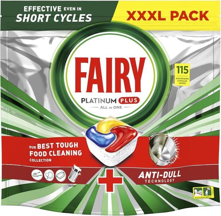 Immagine prodotto Fairy Platinum Plus All-in-One (Compresse, 115 Cicli di lavaggio)