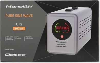 Produktbild Qoltec 50720 UPS 800VA 560W (800 VA, 560 W, Line-Interaktiv USV)