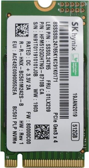 Produktbild Lenovo SSD M.2 PCIe NVMe FRU SSD (512 GB, M.2 2280)