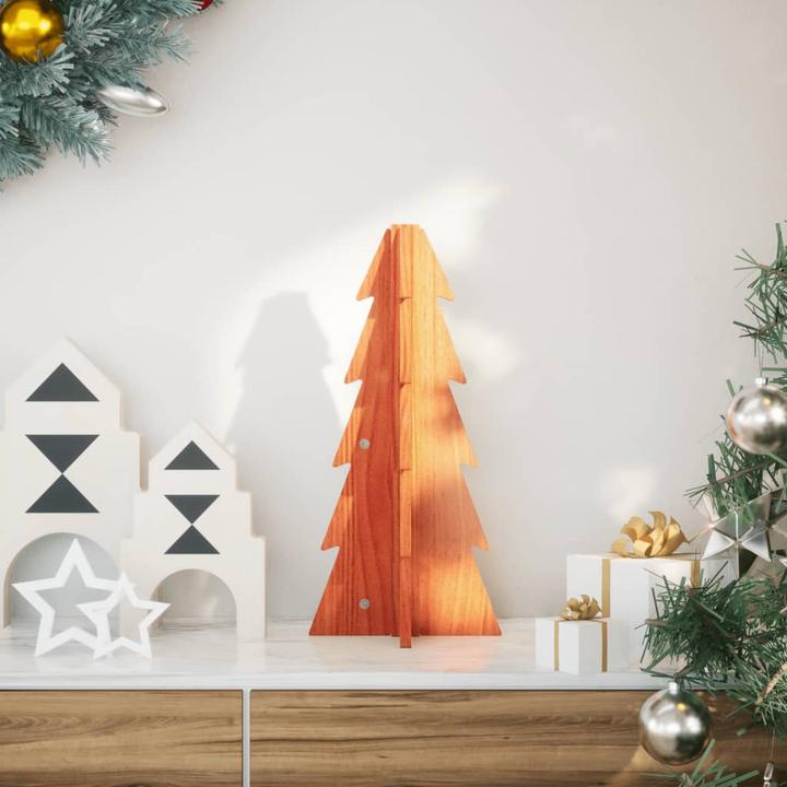 Produktbild VidaXL Weihnachtsbaum Holz Tannenbaum Deko Holzbaum 49cm Massivholz Kiefer
