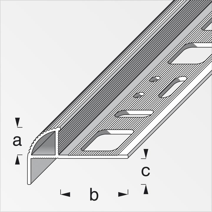 Image du produit Alfer Profilé pour nez de marche Alu 1m