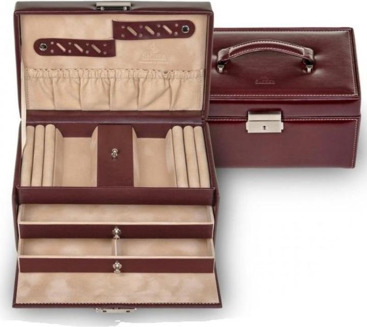 Produktbild Sacher 27.107.010.143 - Schmuckkoffer Eva New Classic, bordeaux (Echt Leder)