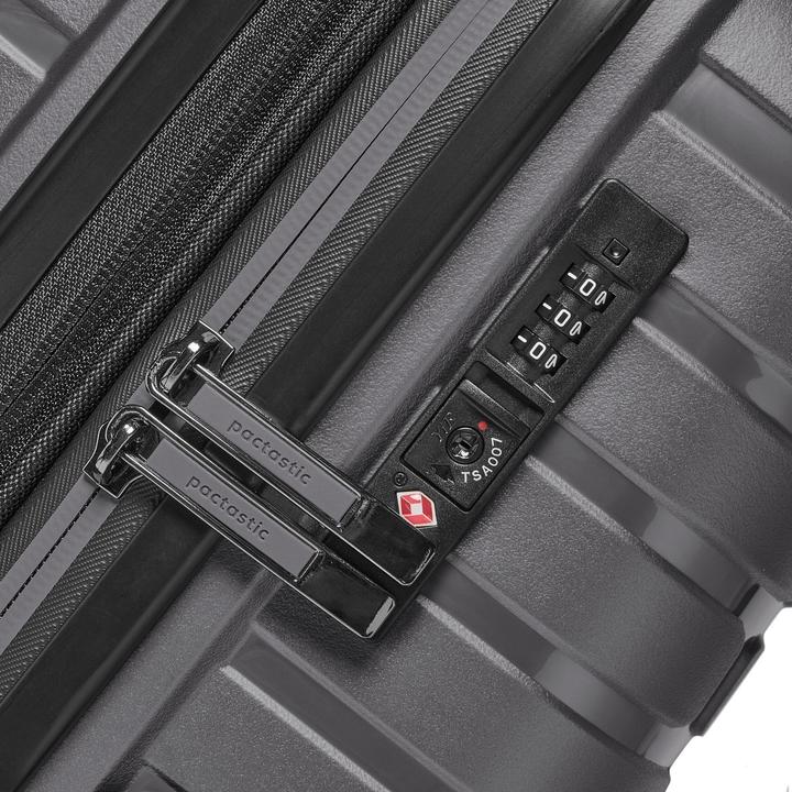 Immagine prodotto Pactastic Collezione 04 THE THREE SET + set di valigie a 4 ruote, 3 pezzi con piega elastica (216 l, XL (da 115l))