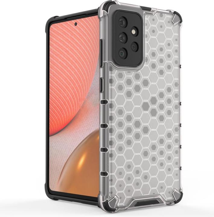Produktbild Hurtel Honeycomb Handyhülle Schutzhülle mit TPU Rahmen für Samsung Galaxy A72 4G transparent (Samsung Galaxy A72)