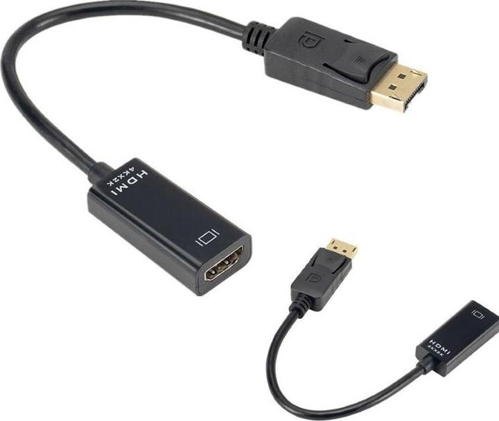 Produktbild Hermex DisplayPort DP zu HDMI Kabeladapter Adapter Konverter Wandler 4K UHD (HDMI, 15 cm)