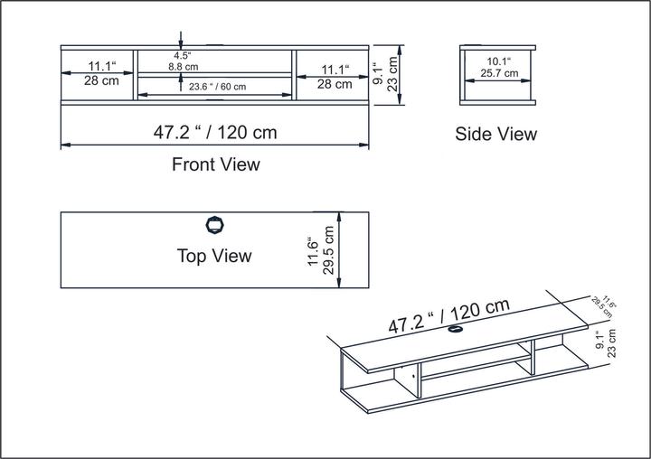 Actual product image Hanah Home Kinley (120 x 29.5 x 23 cm)