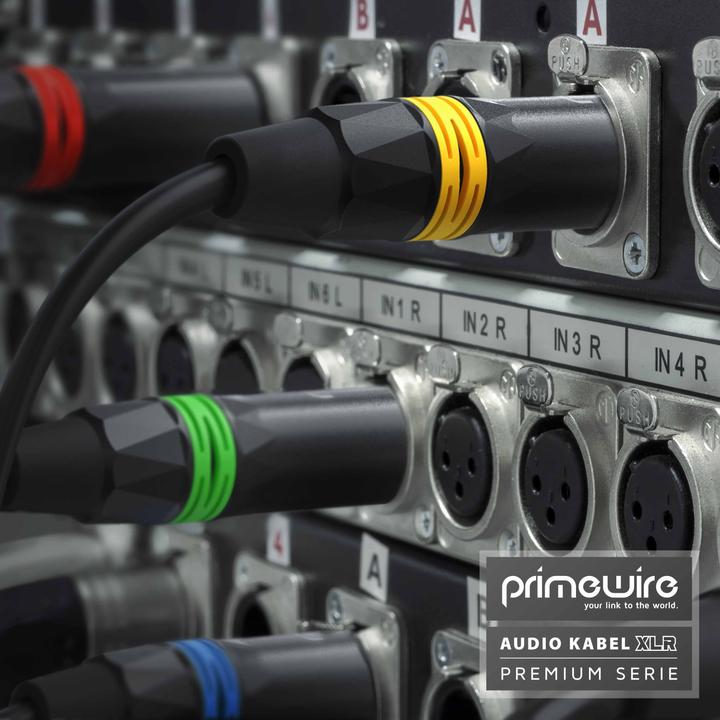Actual product image Primewire XLR audio cable, XLR male to XLR female, NF audio cable, OFC copper, shielded, flexible (3 m, XLR)