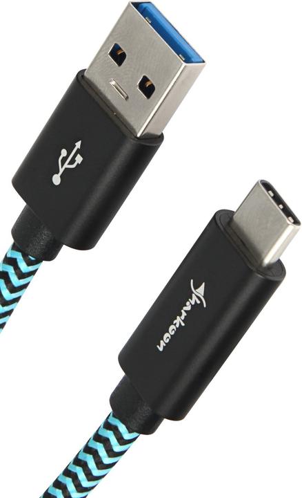 Actual product image Sharkoon USB A – USB C (1 m, USB 3.1)