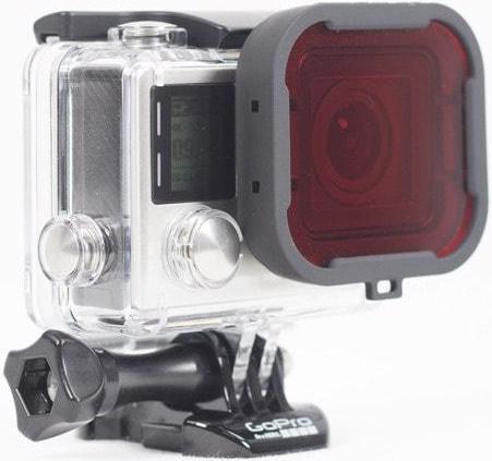 Actual product image Red Filter for GoPro Hero 4 (Hero 4, Hero 3+)