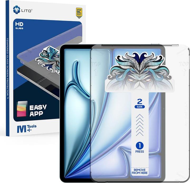 Actual product image Lito EasyShield armoured glass incl. installation tool (1 Piece, iPad Air 13 2024 (M2))