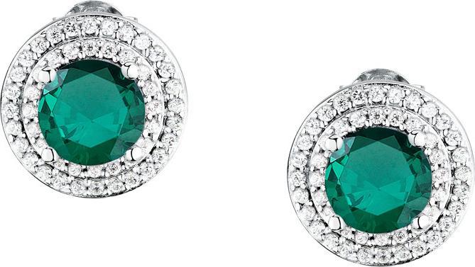 Image du produit Morellato Dazzling Silver Earrings With Green Zircon Tesori Saiw275 (Argent 925)