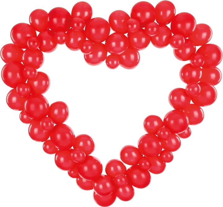 Partydeco Luftballon Herz Rot, 166 x 160 cm, 68 Ballons (1 x)