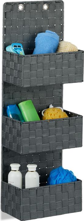 Immagine prodotto Relaxdays Portaoggetti da parete a 3 cestini (25 x 15 x 75 cm, 4 l)