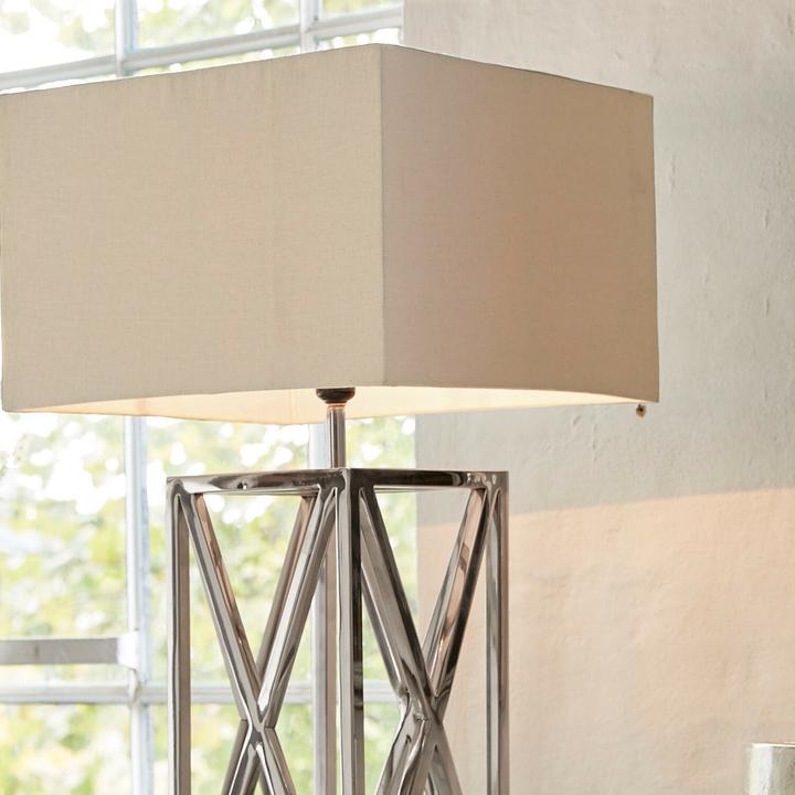 Produktbild Loberon Tischlampe Foix creme/silber (E27)