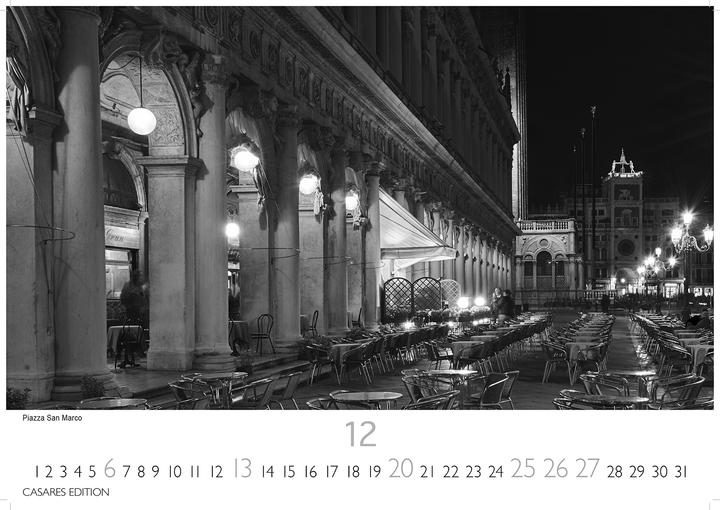 Produktbild Venedig schw./weiss 2026 L 42x55 cm (Deutsch)