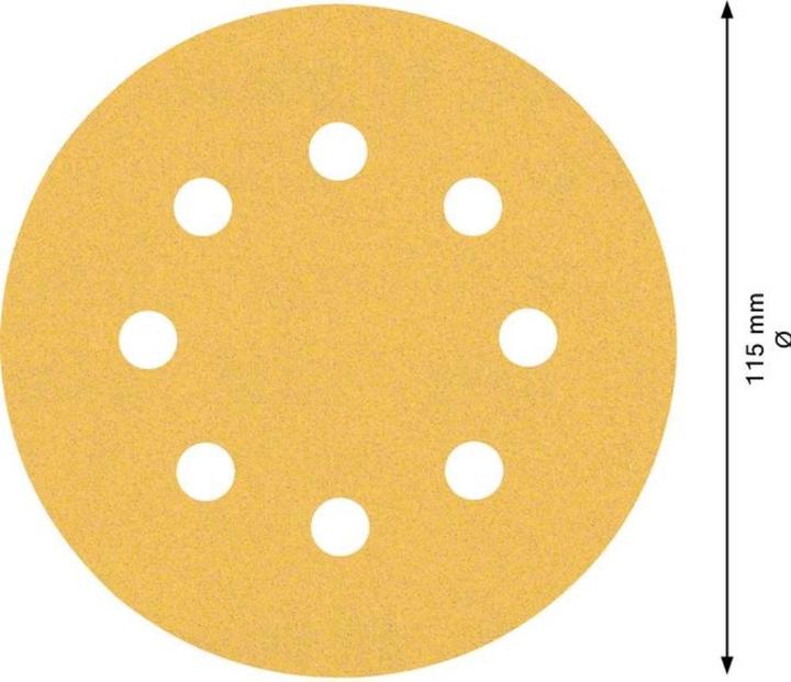 Actual product image Bosch Professional Zubehör Expert C470 Sandpaper with 8 holes for random orbital sander, 115 mm, G 120, 5-pcs. (120)