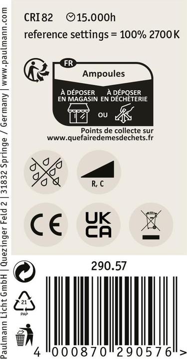 Produktbild Paulmann Reflektor (E14, 5.80 W, 420 lm, 1 x, F)