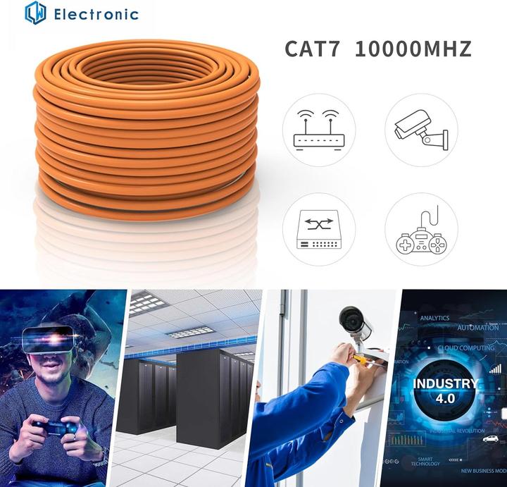Image du produit LW Electronic Câble de pose Cat7 (PiMF, S/FTP, 50 m)