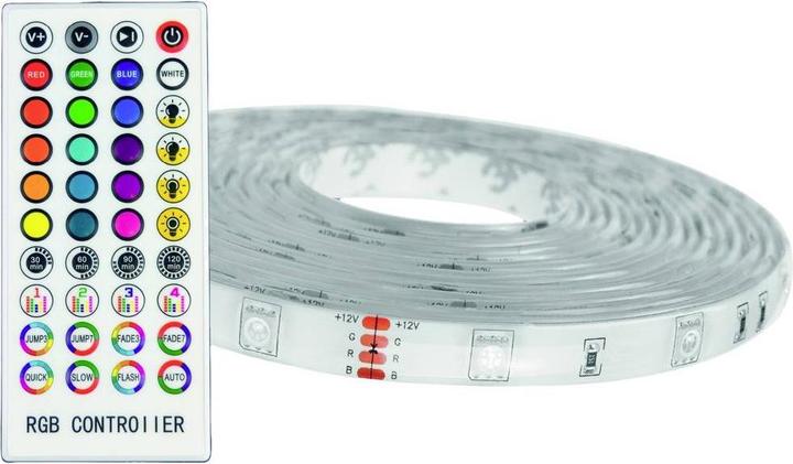 Produktbild Avide ALSB5050RGBMU40-5M LED-Streifen-Komplettset mit Stecker 12 V 230 V 5 m (500 cm)