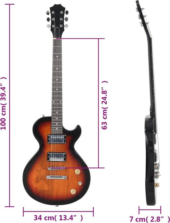 Actual product image VidaXL Jeanie (Electric guitar, Solid mahogany wood, Birch wood, Wood-based material)