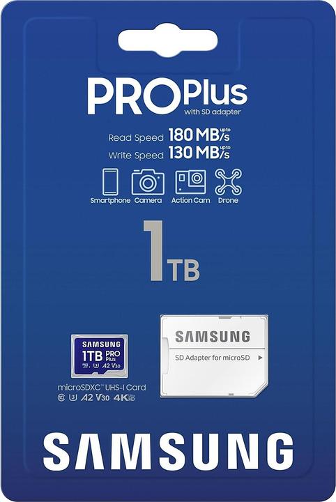 Immagine prodotto Samsung PRO Plus (1000 GB, microSDXC, U3, UHS-I)