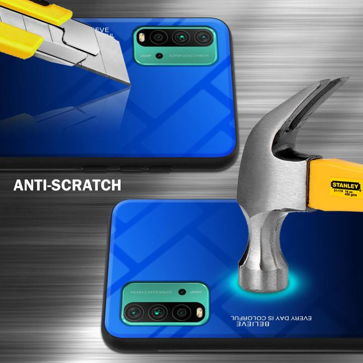 Productafbeelding Cadorabo TPU 2 Kleuren Glazen Hoesje (Xiaomi Redmi 9T, Xiaomi Poco M3)
