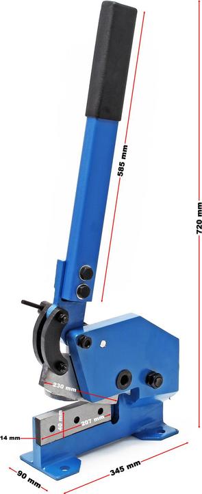 Produktbild Wiltec Handhebelschere Hebelschere 200mm Blechschere Schlagschere Metallschere Manuell (200 mm)
