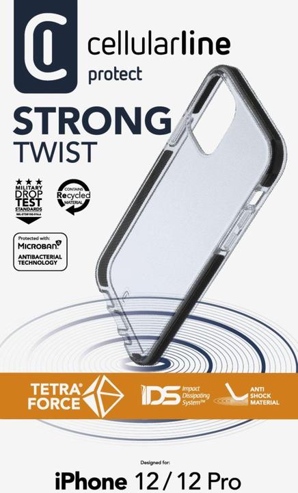 Immagine prodotto Cellularline Tetra Force Shock-Twist (Apple iPhone 12 Pro, Apple iPhone 12)
