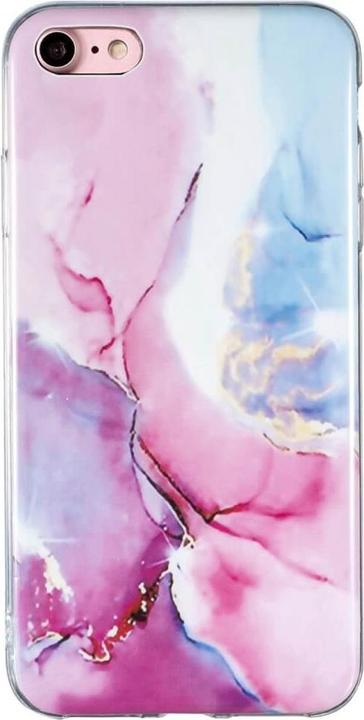 Actual product image Cover-Discount iPhone SE / 8 / 7 - Silicone Rubber Case Rose Marble (Apple iPhone 8, Apple iPhone 7)