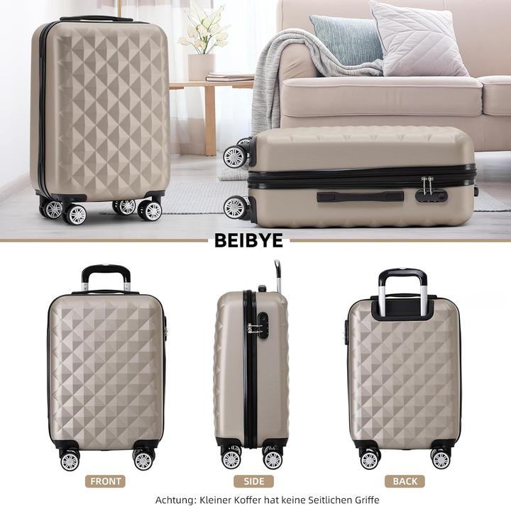 Immagine prodotto Beibye Hartschalen-Trolley (45 l, Bagaglio a mano (fino a 50 litri))
