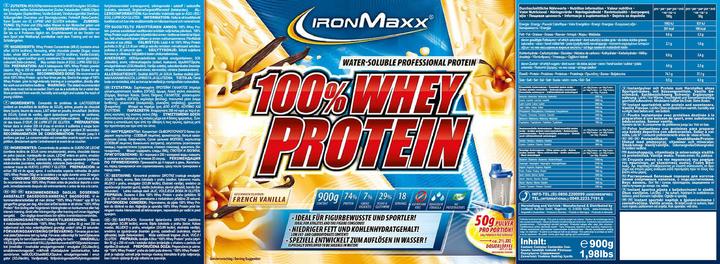 Produktbild IronMaxx 100% Whey Protein (2350g Dose) (French Vanilla Cream, 1 Stk., 2350 g)