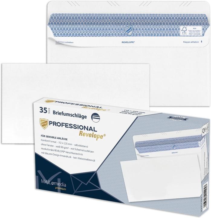 Mailmedia Briefumschläge Professional Format: 112 x 225 mm, ohne Fenster (35 x)