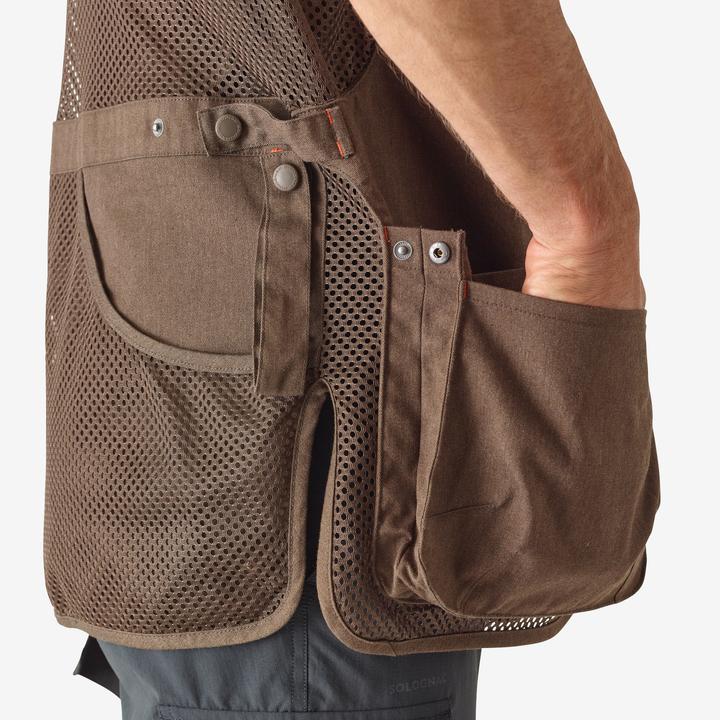 Actual product image Solognac Shooting waistcoat Trap 500 brown (XL)
