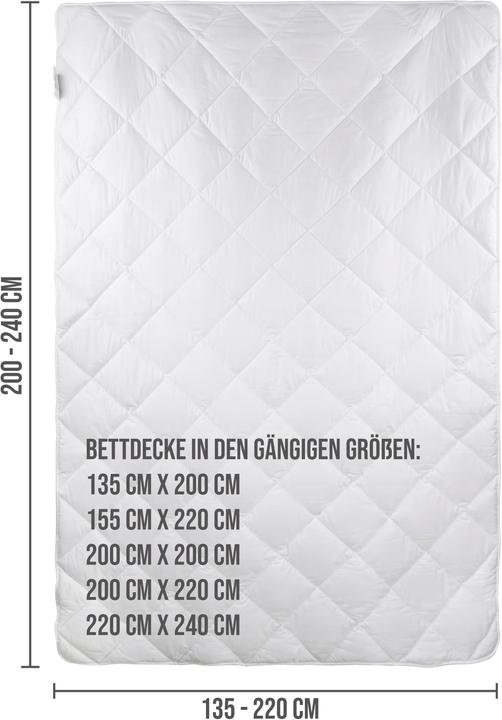 Produktbild Aspero Bio-Baumwoll-Bettdecke AJACCIO (1200 g, 155 x 220 cm)