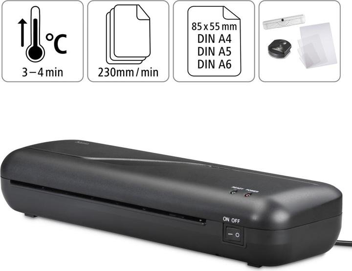 Productafbeelding Hama Lamineerapparaat Basic 4in1 Set DIN A4/230 (80 - 125 µm, A4)