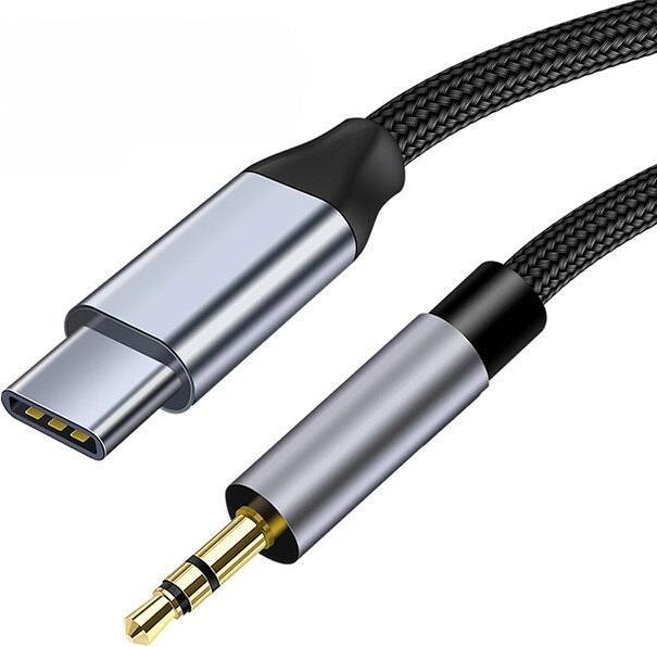 Actual product image Hermex USB-C to AUX adapter 0.5m AUX to USB-C cable AUX connection AUX plug (0.50 m)