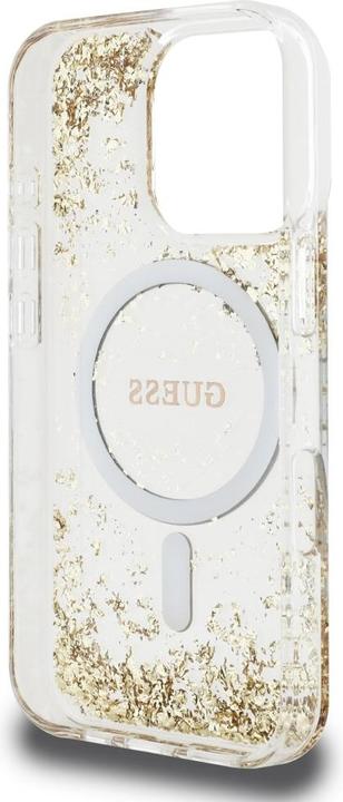 Produktbild Guess HC Resin Bottom Glitter MagSafe case for iPhone 16 Pro - gold (Apple iPhone 16 Pro)