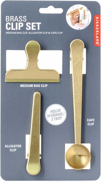 Immagine prodotto Kikkerland Clip in ottone (3 x)