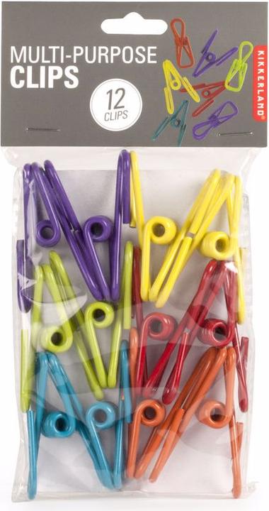 Actual product image Kikkerland multi-purpose clips (6 x)