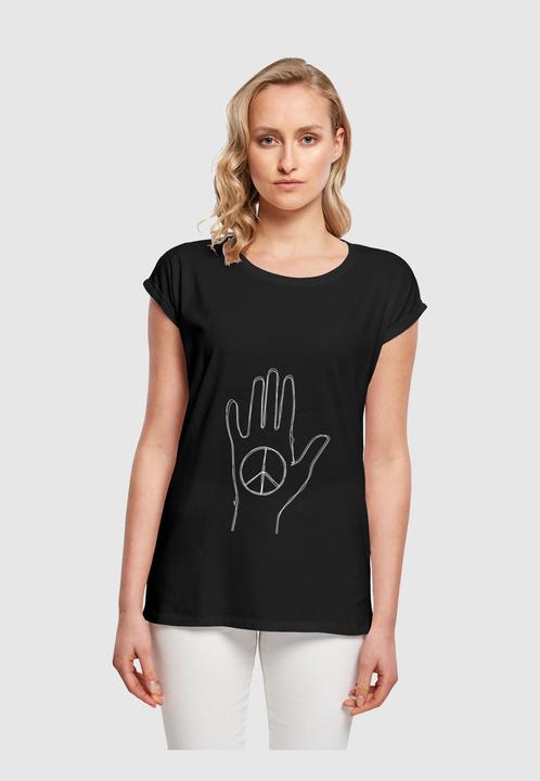 Image du produit Merchcode LadiesPeace - Tee shoulder extended Scribble Hand Black - 161409 (M)