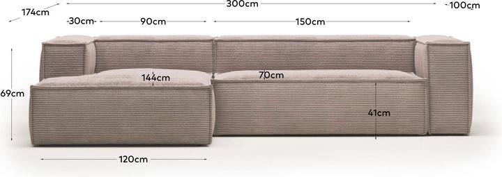 Actual product image Kave Home Blok (4-seater, Corner sofa)