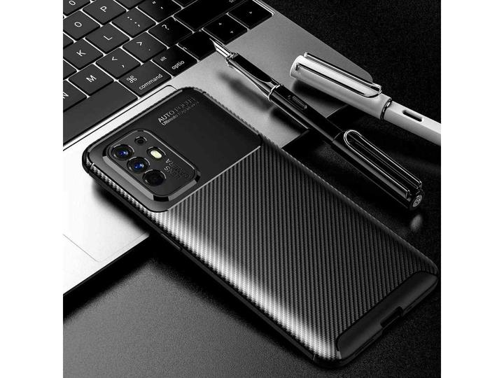 Productafbeelding Screenguard Oppo A94 5G Romp Carbon Design TPU Hoesje (Oppo A94 5G)