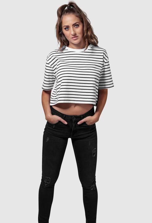 Actual product image Urban Classics Ladies Short Striped Oversized Tee (XS)