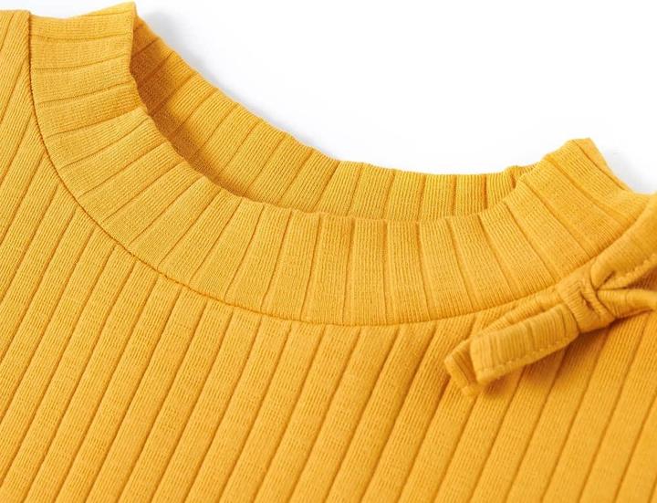 Immagine prodotto VidaXL Camicia da bambino a maniche lunghe ocra 92,Materiale: 95 % cotone. 5 (92)