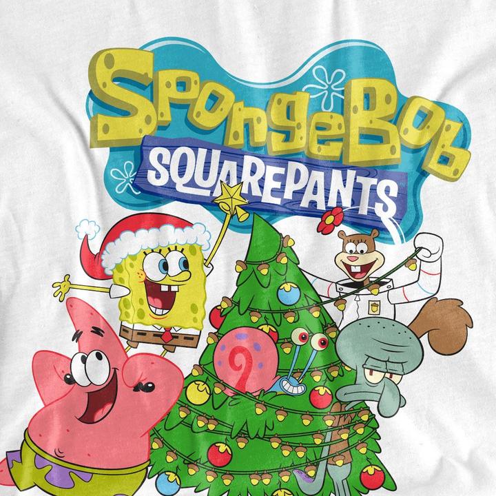 Immagine prodotto Spongebob Squarepants Maglietta Albero di Natale Uomo (4XL)